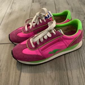 KangaROOS Women's Pink and Green Sneakers